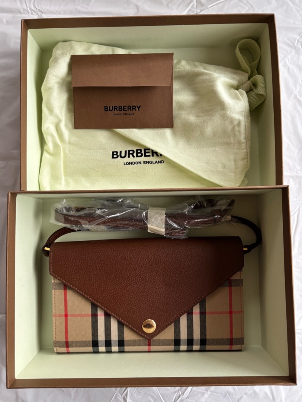 Burberry White and Black Logo Receipt from Ala Moana Store